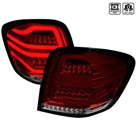 Spec-D Tuning 06-11 Mercedes Benz W164 Ml Class LED Tail Lights Red Smoke LT-BW16406RGLED-TM
